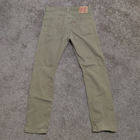 Levi's 513 Slim Straight Jeans Men's 32 x 29 Beige / Tan / Khaki Red Tab - Picture 4 of 8